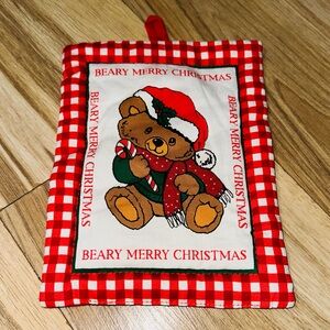 Vintage Christmas Bear Kitchen Pot Holder